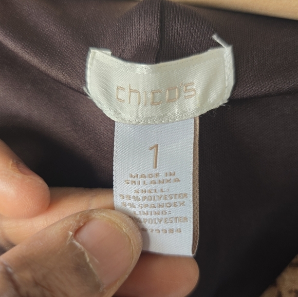 Chico's Maxi Dress Sz M Women Snake Print Sleveless Lined Stretchy Neutral - Picture 7 of 13